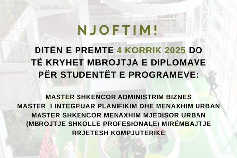 Njoftim diplomat prezantim date 4 korrik