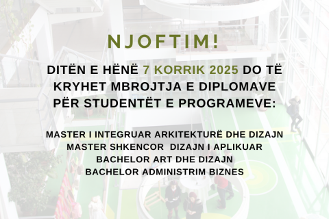 Njoftim diplomat prezantim date 7 korrik
